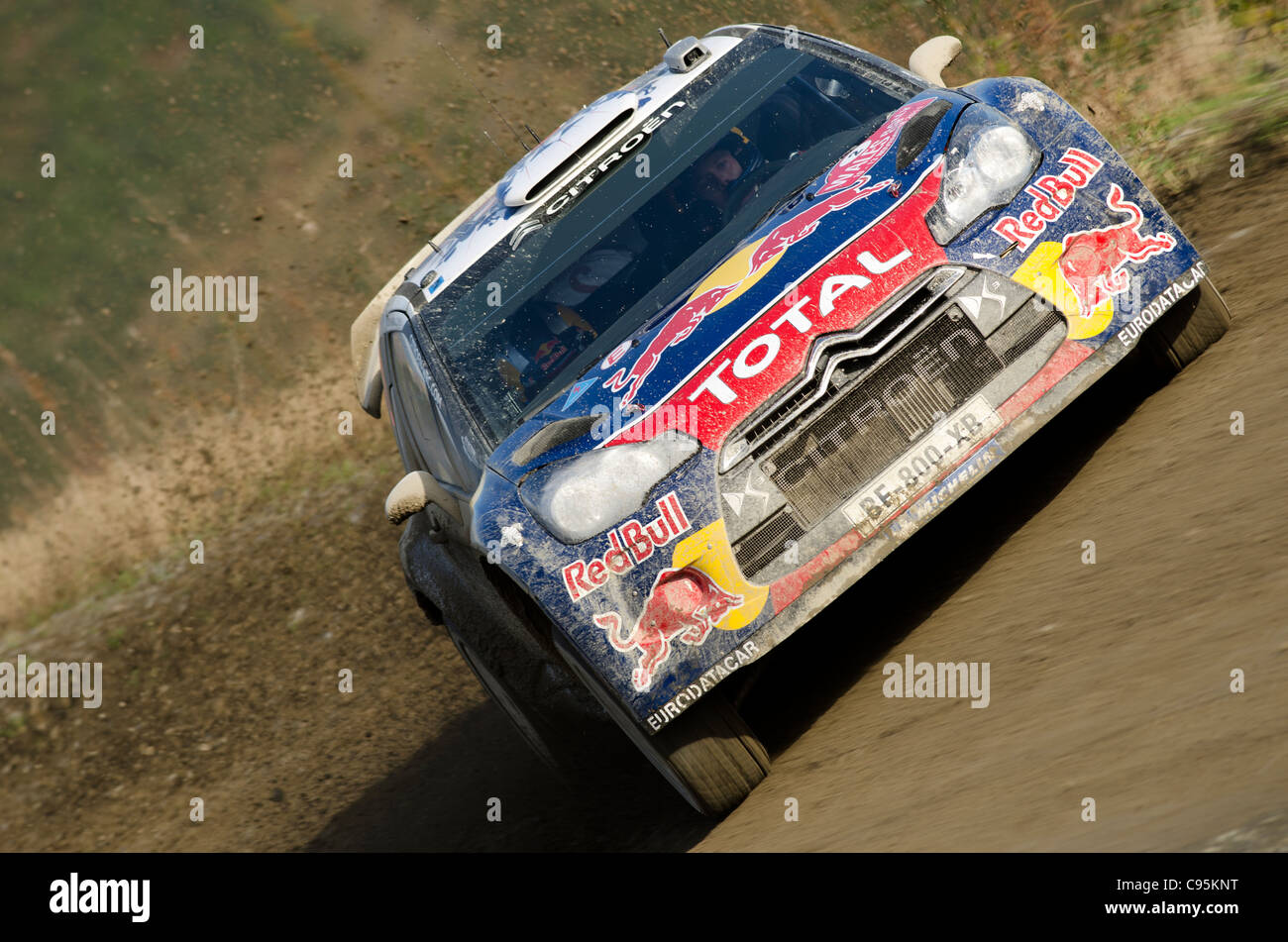 Sebastien Ogier im Wales WRC Rennen 2011 Stockfoto