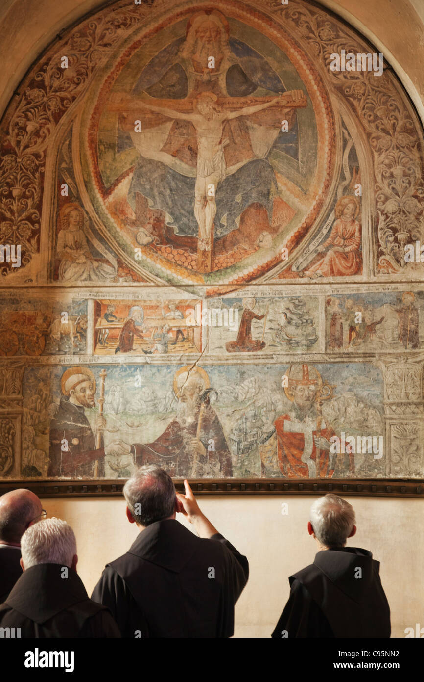 Italien, Piemont, Lago d ' Orta, Insel San Giulio, Basilica di San Giulio, Fresken zeigen das Leben Christi Stockfoto