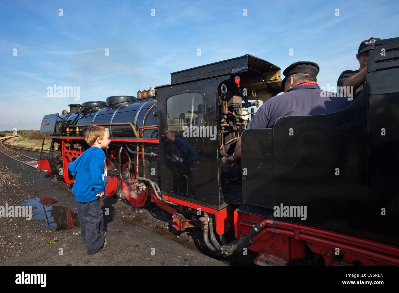 England, Kent, Dungeness, Romney Hythe und Dymchurch Miniatur-Eisenbahn Stockfoto