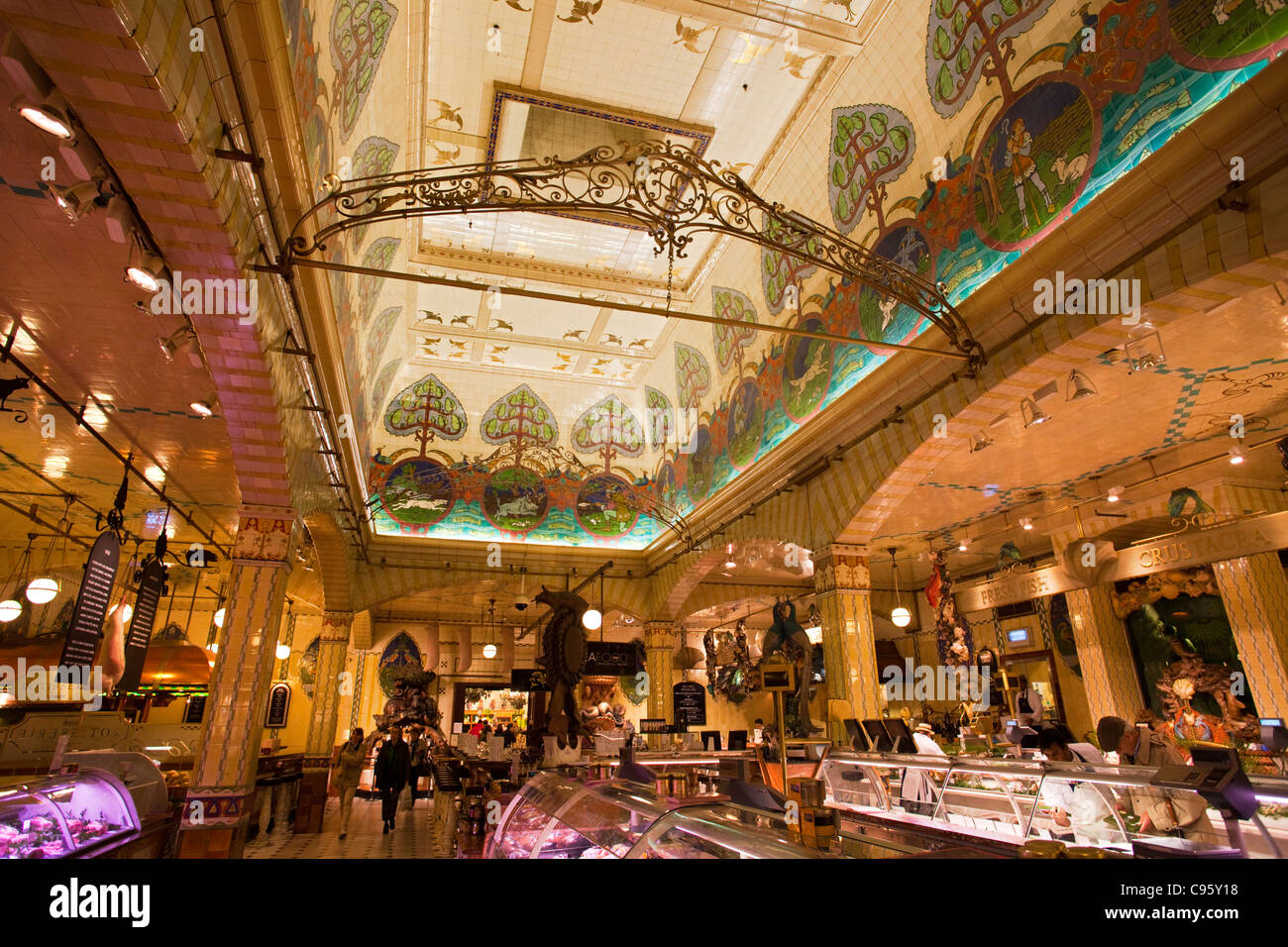 England, London, Kensington, Harrods, Food Hall Stockfotografie Alamy