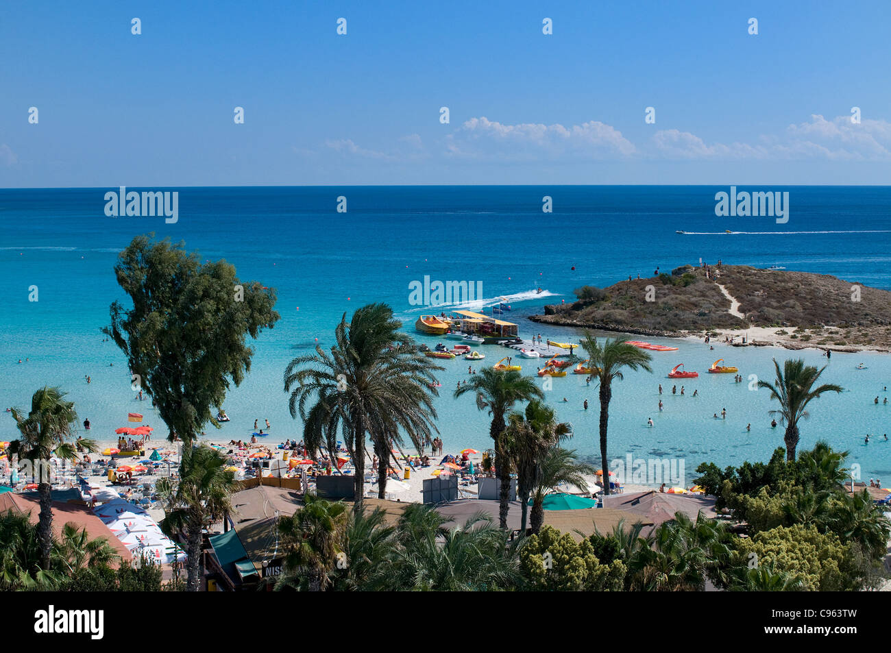 Nissi Beach, Ayia Napa, Zypern Stockfoto
