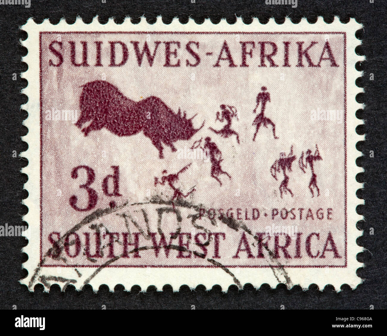 Südwestafrika Briefmarke Stockfoto