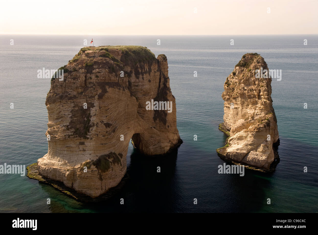 Pigeon Rocks, Raouche, Beirut, Libanon. Stockfoto