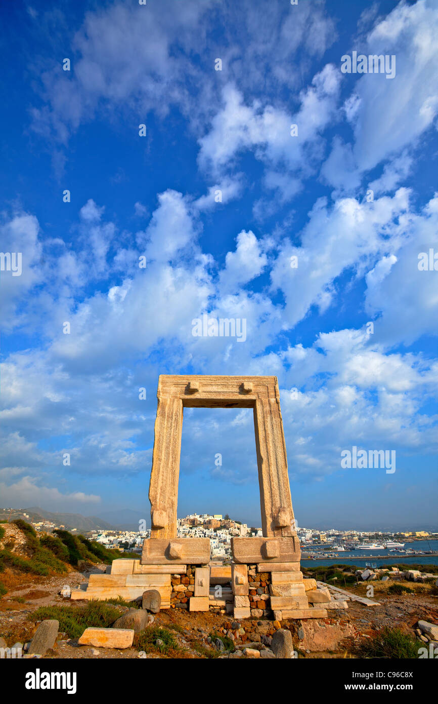 Portara - antiken griechischen Ruinen - Naxos, Griechenland Stockfoto