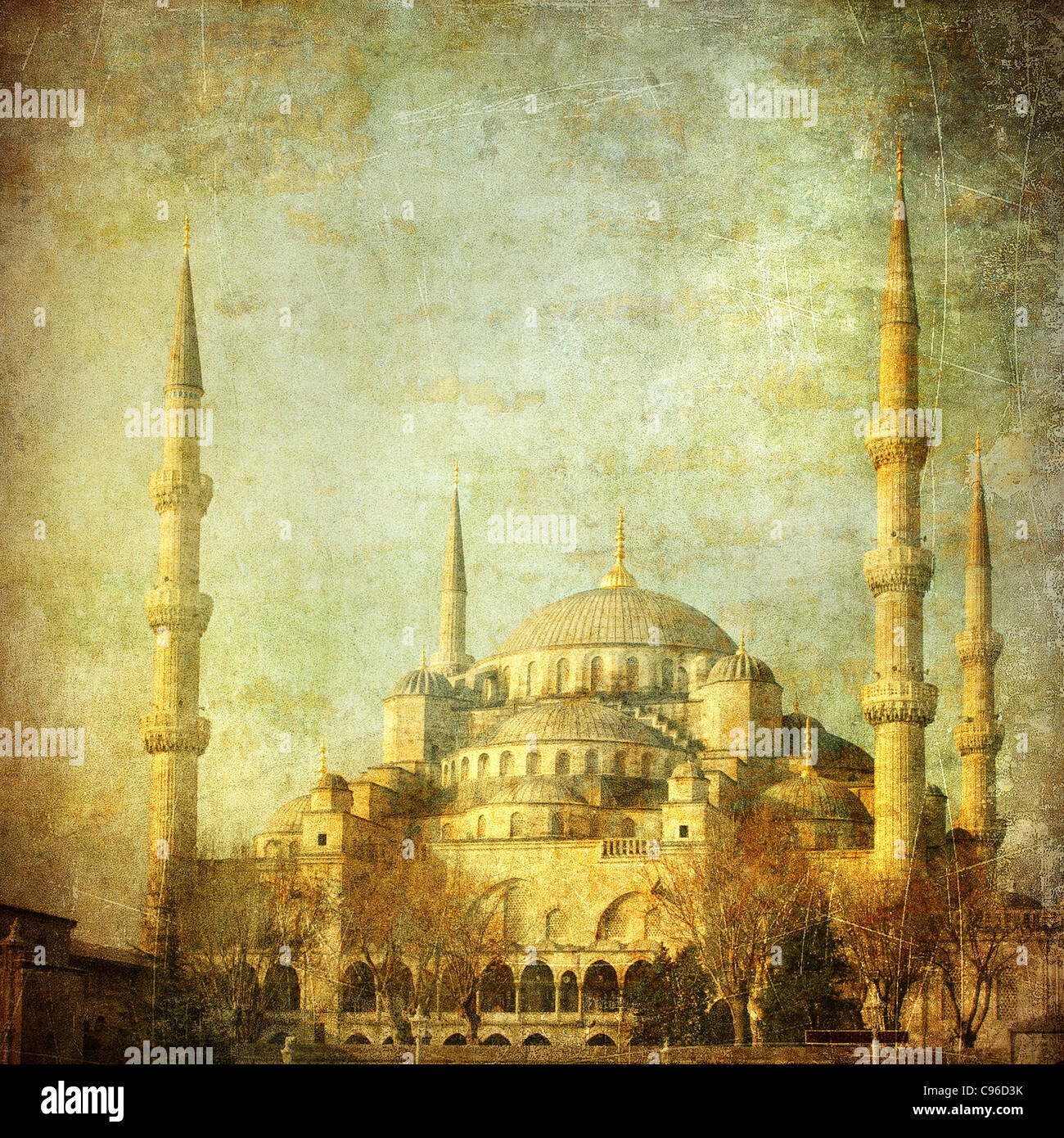 Vintage Bild blaue Moschee, Istanbul Stockfoto