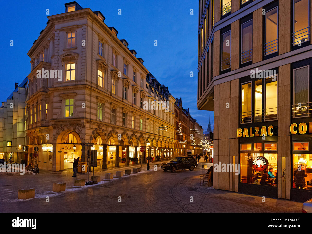 Colonnaden shopping street, downtown, Hanse Stadt Hamburg, Deutschland, Europa Stockfoto