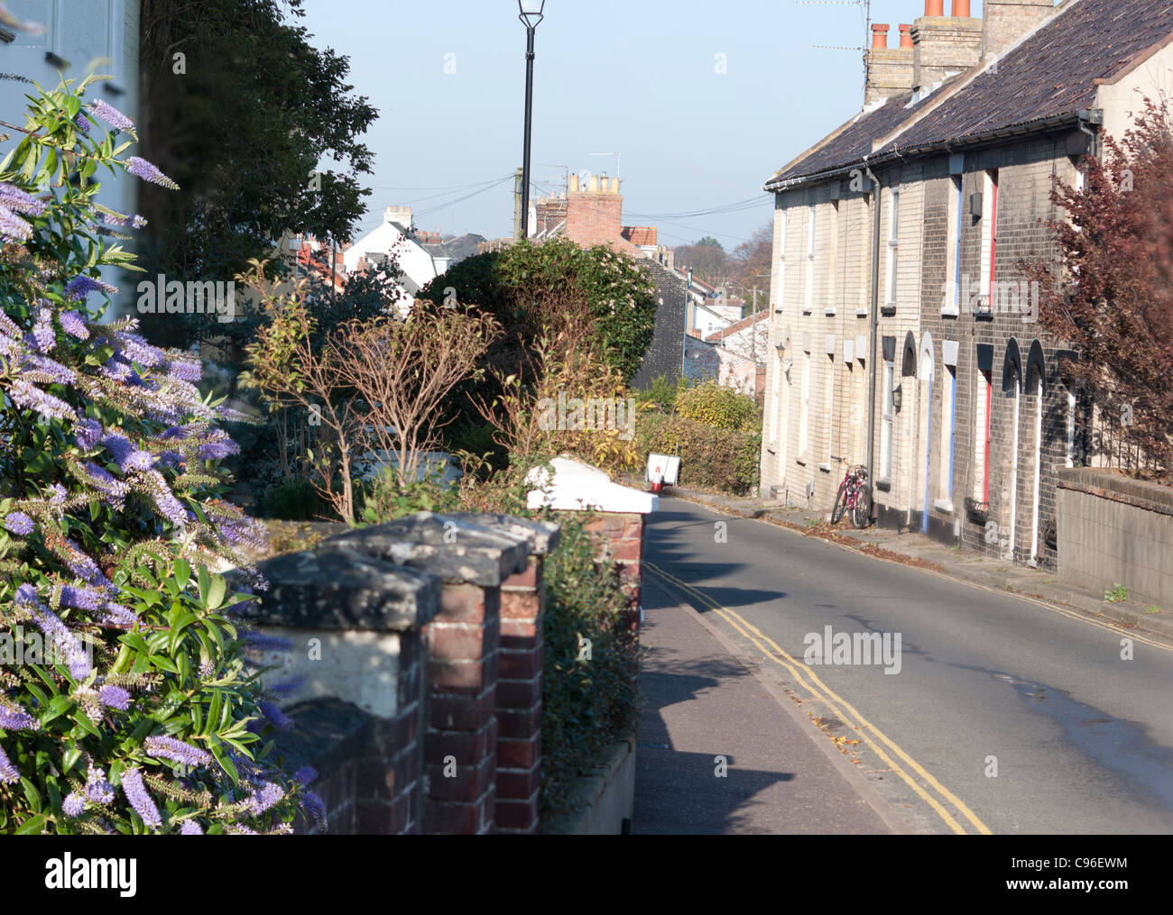 Cliff hill street Gorleston Stockfoto
