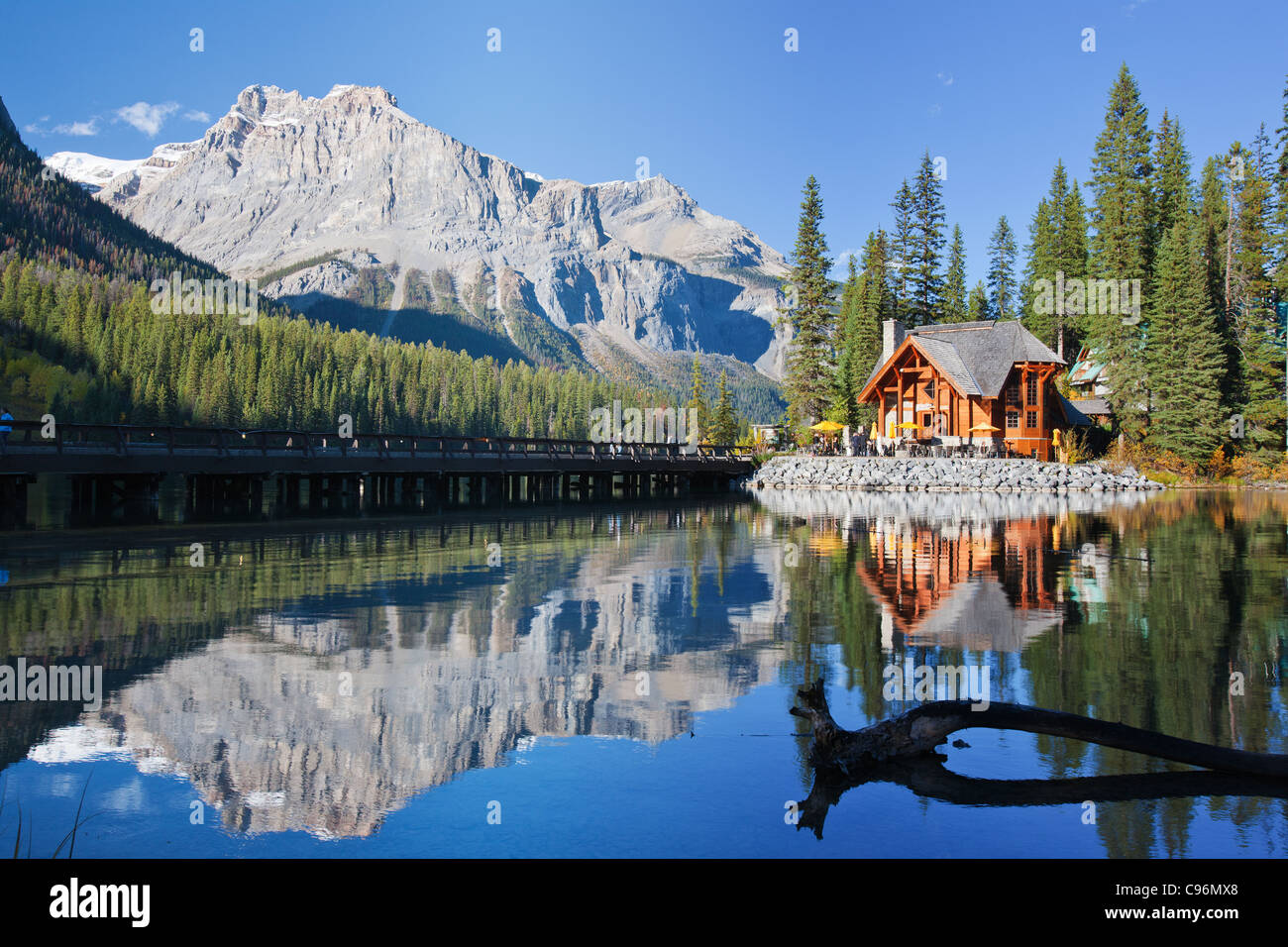 Emerald Lake in Alberta, Kanada Stockfoto