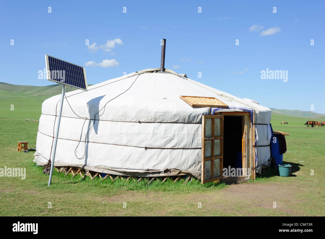 Mongolische Ger (Jurte) Zelt Stockfotografie - Alamy