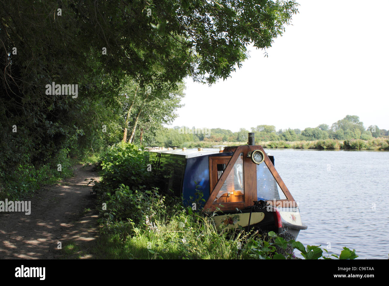 Hausboot am Fluss Themse Shiplake South Oxfordshire Stockfoto
