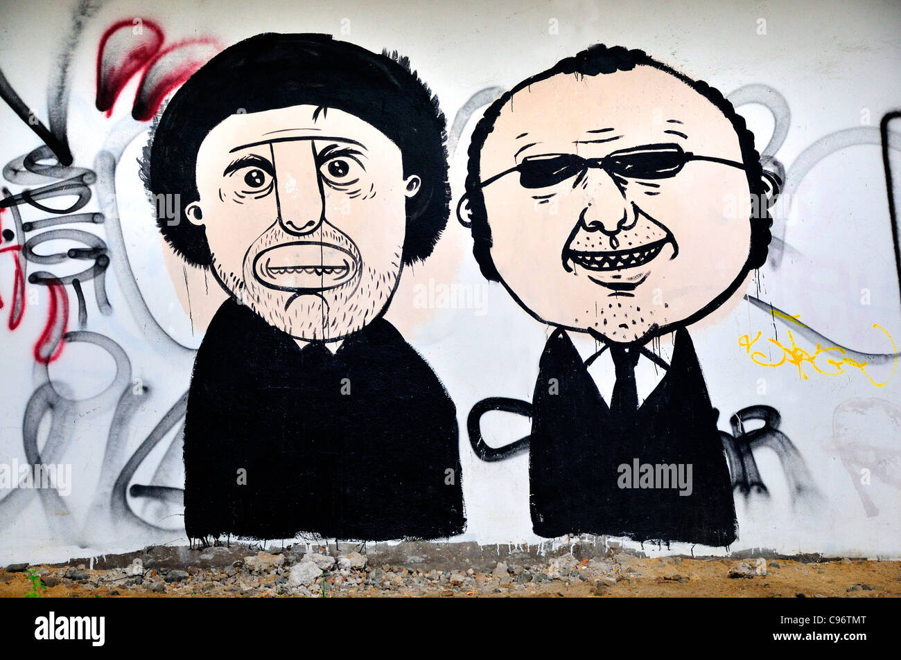 Prag, Tschechische Republik. Graffiti in der Nähe von u-Bahnstation Vysehrad Stockfoto