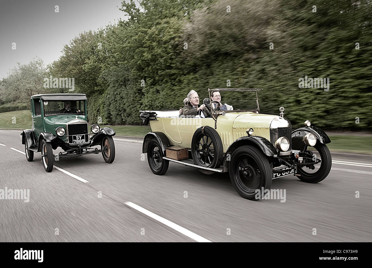 Morris Cowley und Ford Modell T Stockfoto