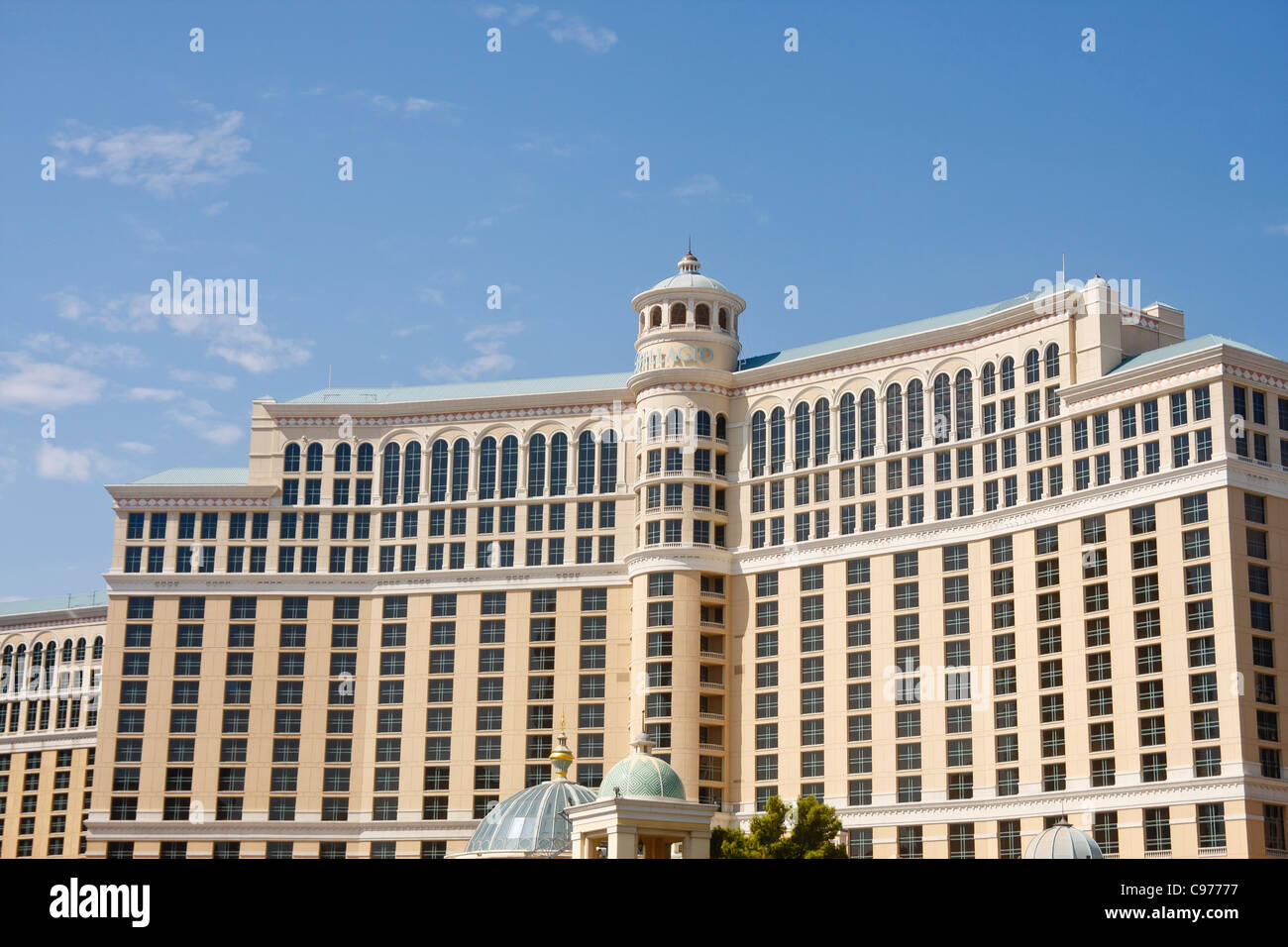 Blick auf das Bellagio Hotel in Las Vegas Stockfoto