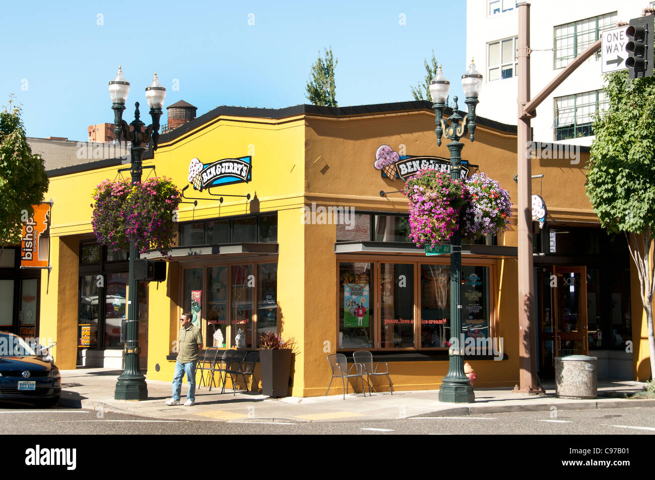 Ben und Jerry Eis Creme Stadt Portland Oregon Vereinigte Staaten von Amerika USA Stockfoto