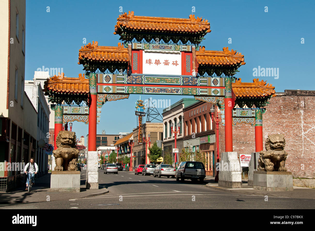 Alte Stadt Chinatown Stadt Portland Oregon USA Stockfoto