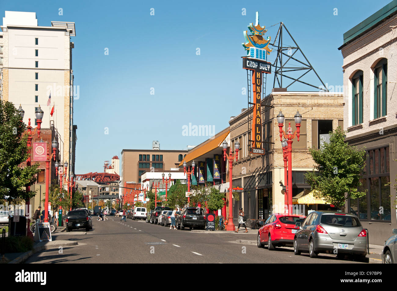 Alte Stadt Chinatown Stadt Portland Oregon USA Stockfoto