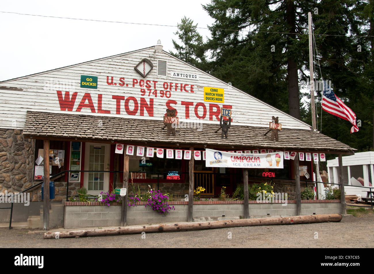 Die Post und laden am Walton Oregon USA Stockfoto
