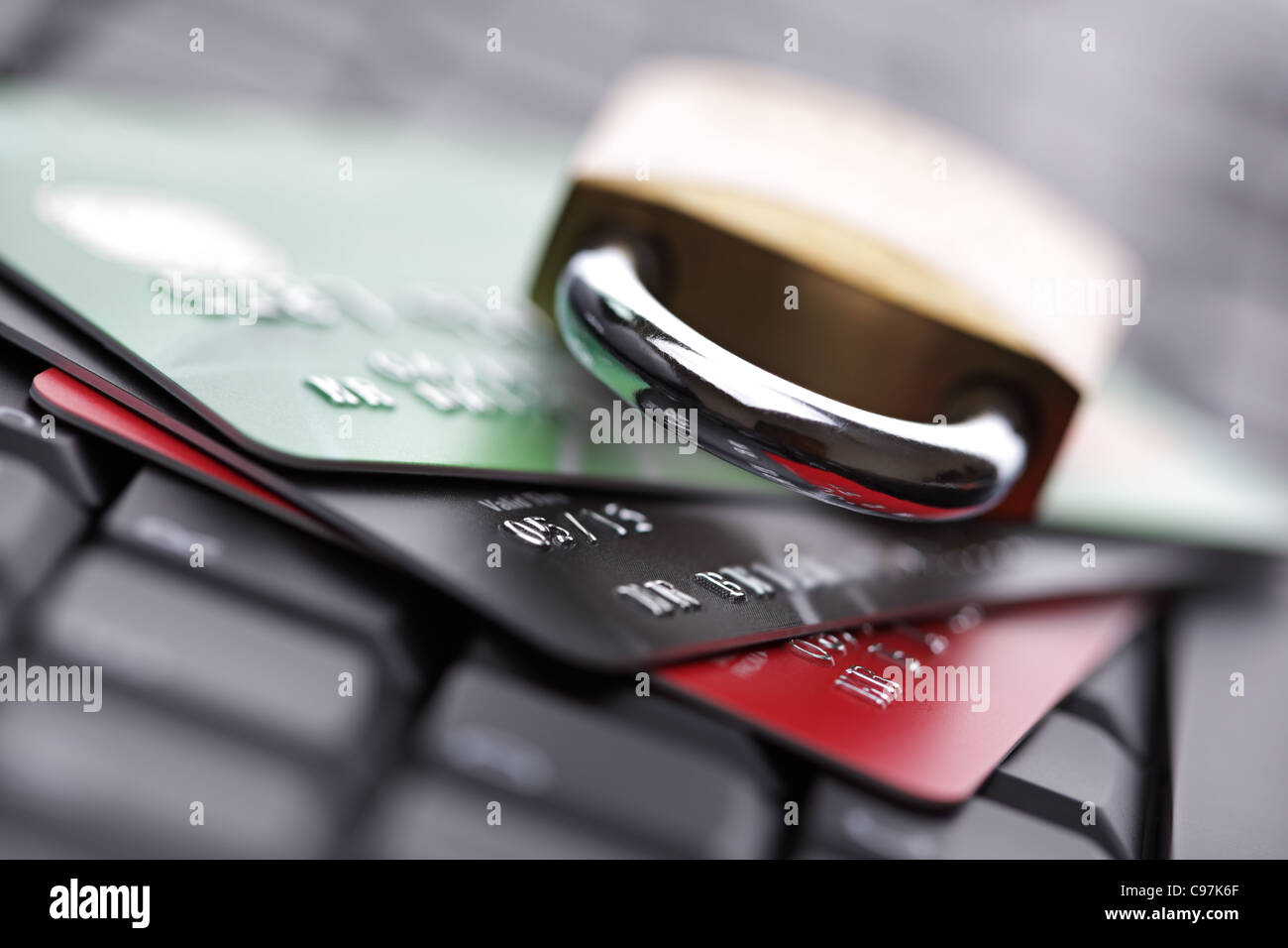 Kreditkarten-Sicherheit Stockfoto