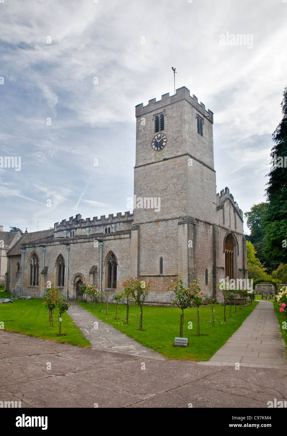 Str. Marys Kirche, Bibury, Gloucestershire, England Stockfoto