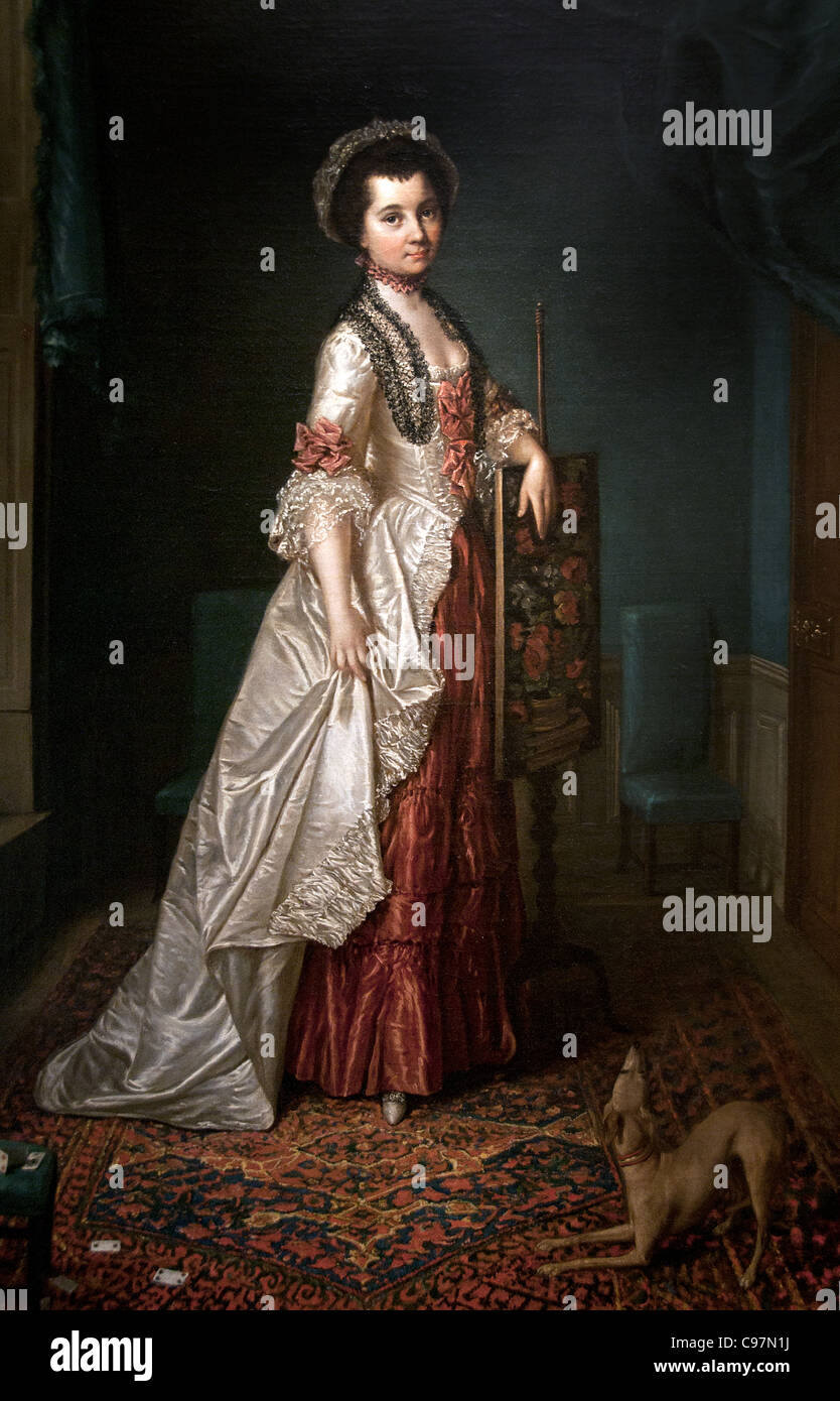 Junge Frau 1770 von Strickland Lowry britisches Englisch Stockfoto