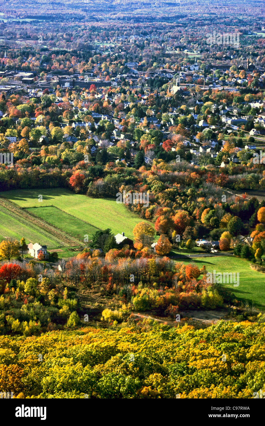Blick vom Mt-Tom im Westen von Massachusetts Stockfoto