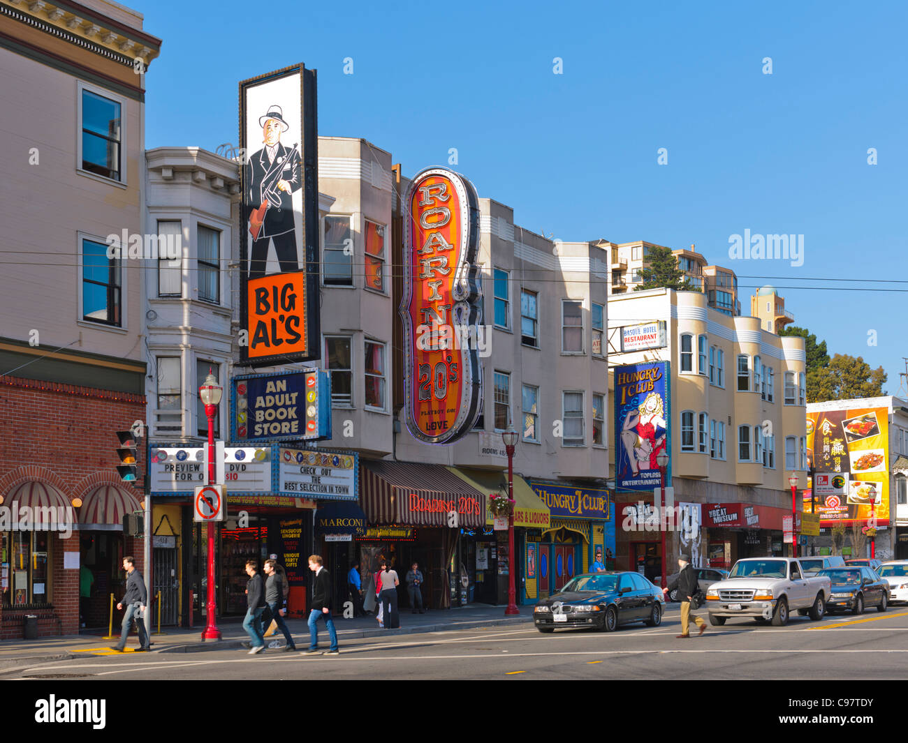 Erotik Clubs Nord Strand San Francisco Stockfoto