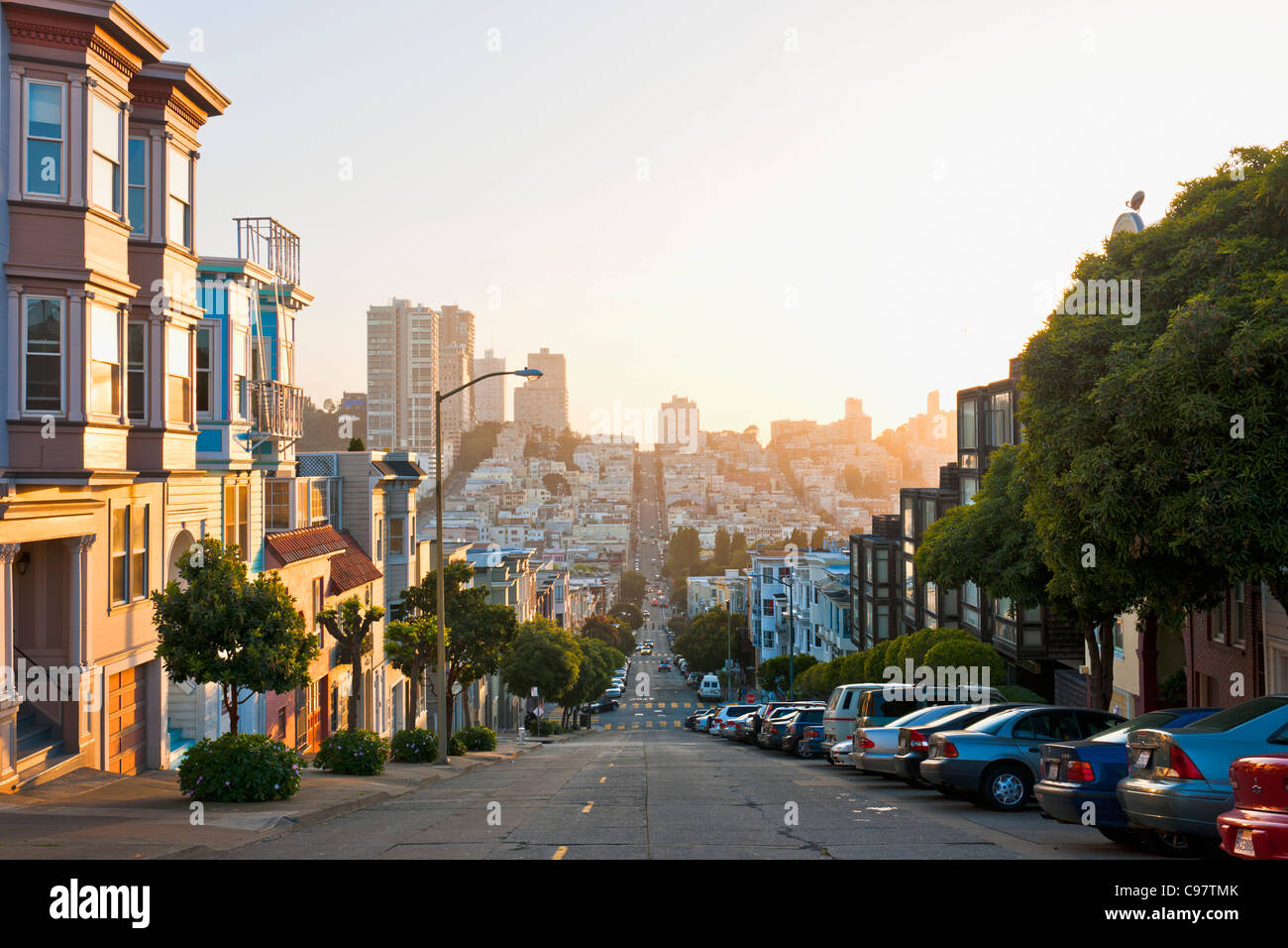 Blick vom Telegraph Hill in San Francisco Stockfoto