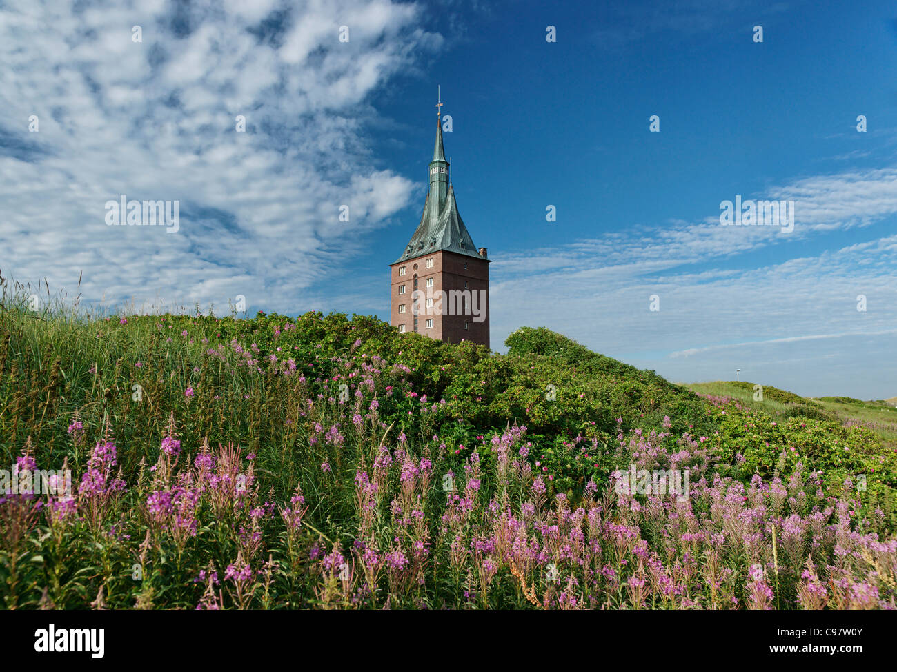 Westturm, Nordsee Spa Resort Wangerooge, Ostfriesland, Niedersachsen, Deutschland Stockfoto