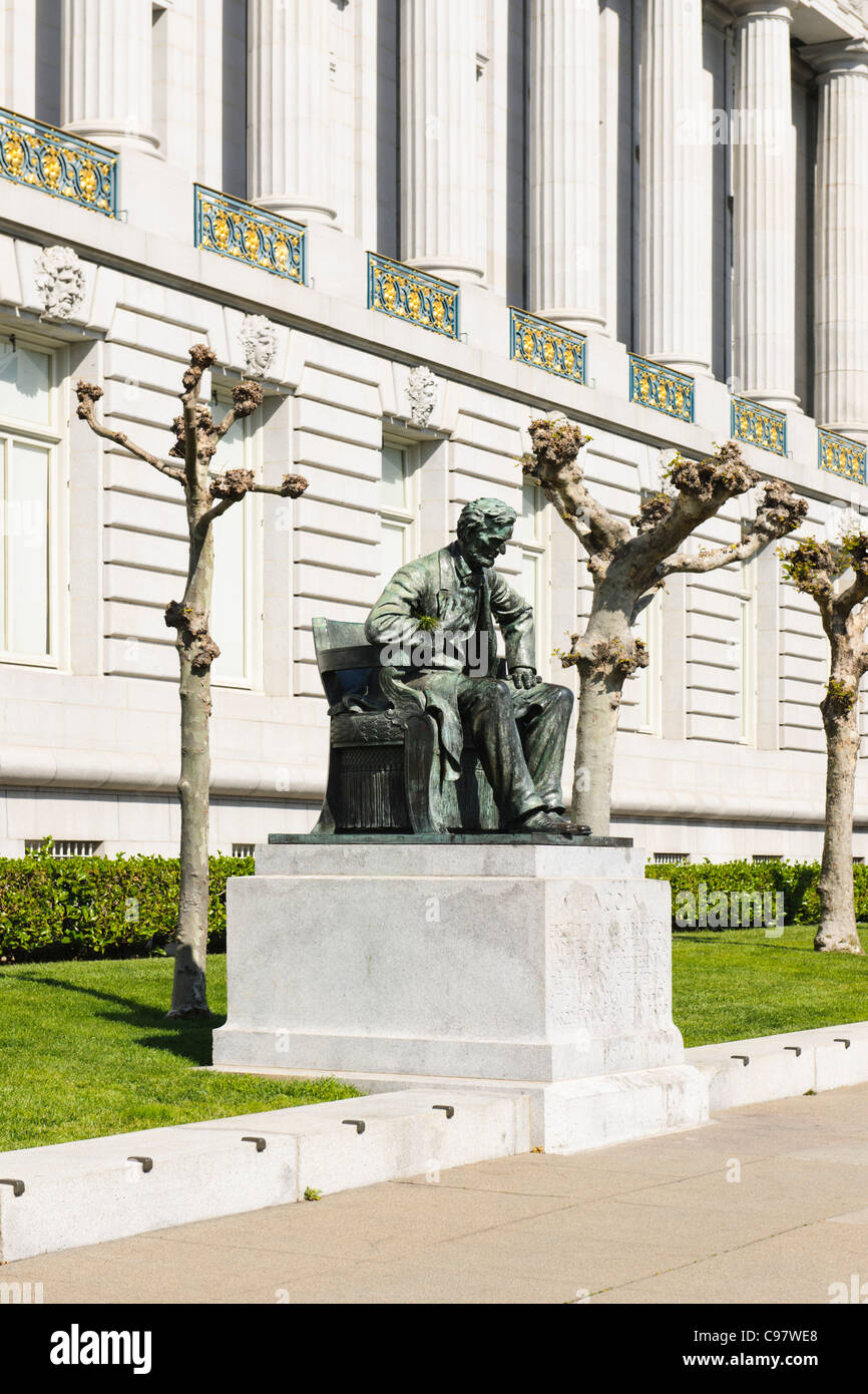 Abraham Lincoln Statue Rathaus San Francisco Stockfoto