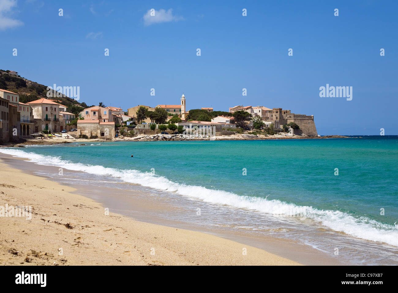 Algajola, Nordwestküste, Region Balagne, Korsika, Frankreich, Europa Stockfoto