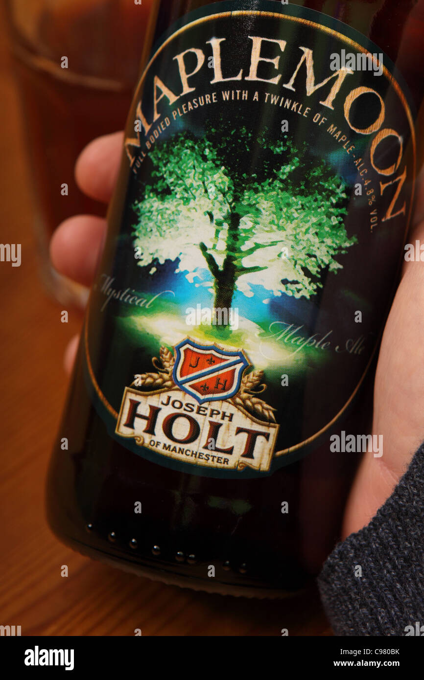 Mapelmoon Ale Bier gebraut von Joseph Holt Brauerei von Manchester Stockfoto