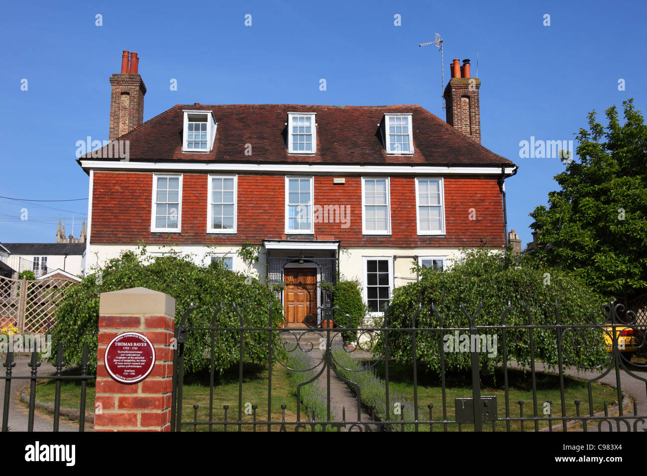 Ashton Lodge, Heimat des 18. Jahrhunderts Mathematiker und Minister Thomas Bayes, Royal Tunbridge Wells, Kent, England Stockfoto