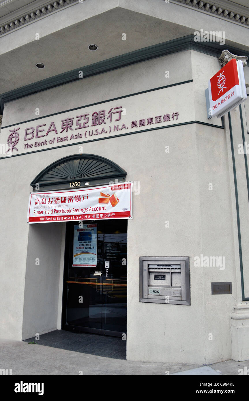 Bank of East Asia, San Francisco, Kalifornien, USA Stockfoto