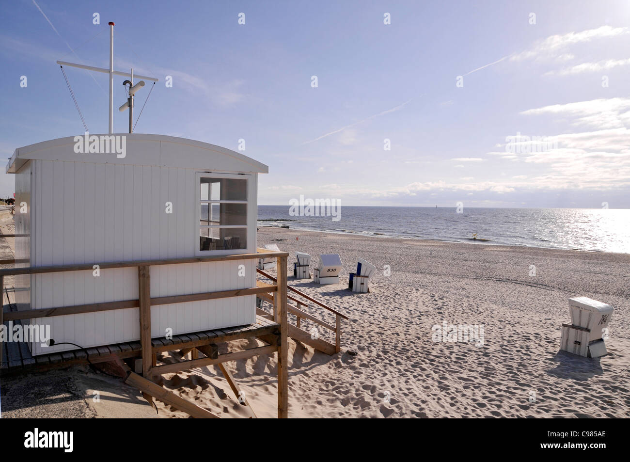 Wetterstation und überdachten Strandkorb mieten, Westerland, Insel Sylt