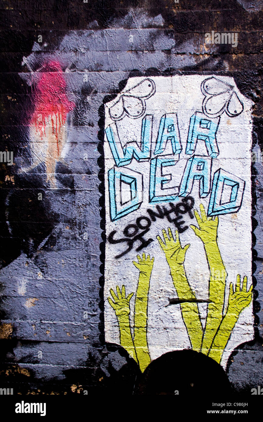 Graffiti auf eine Mauer von der verlassenen Virginia Electric Power