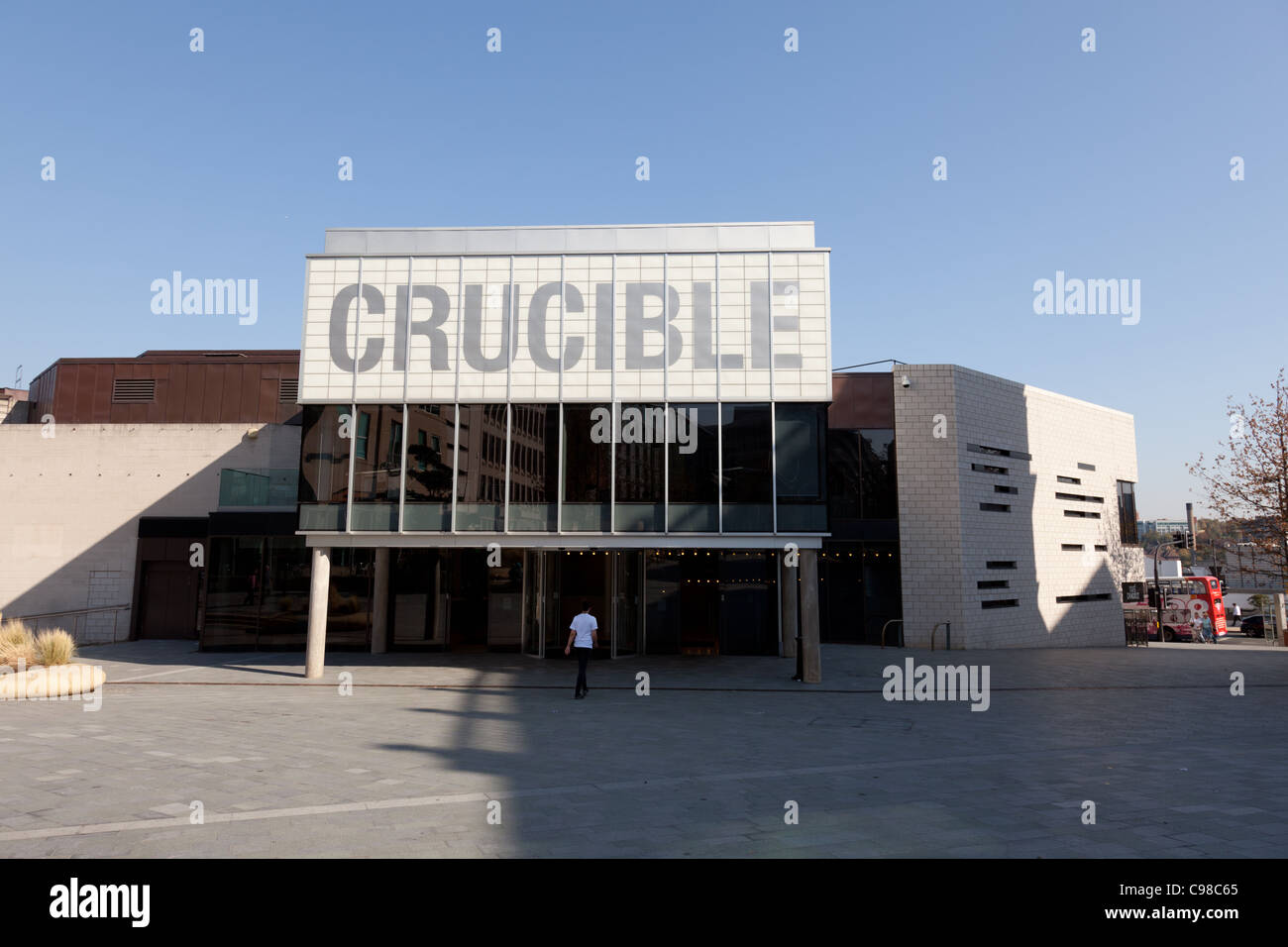 Crucible Theatre in Sheffield Stadtzentrum Tudor Platz Stockfoto