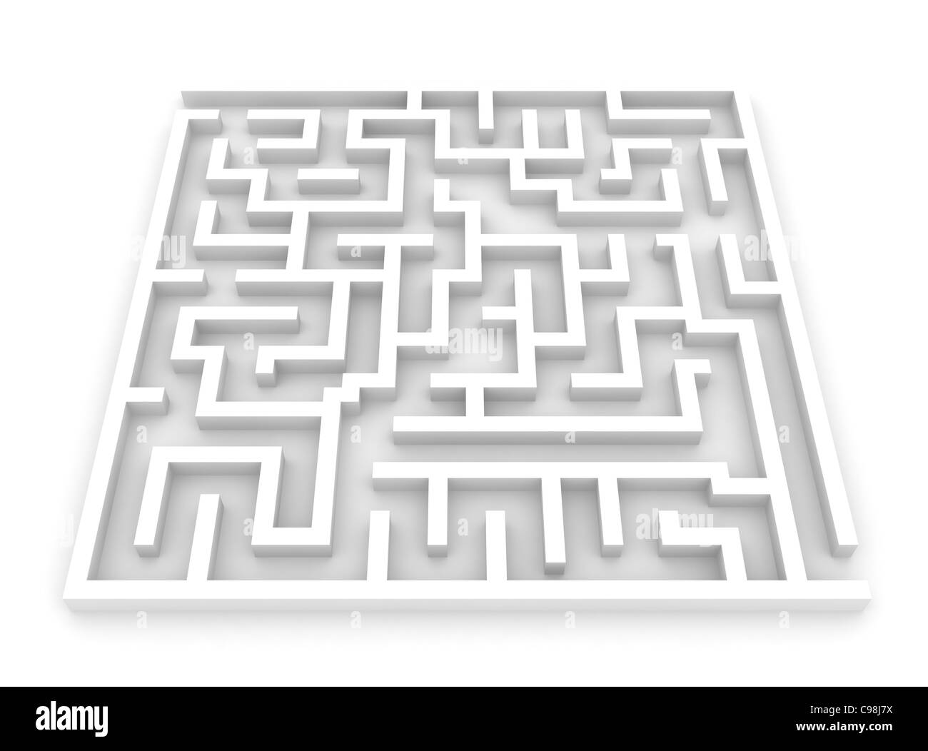 3D Illustration ein Labyrinth Stockfoto