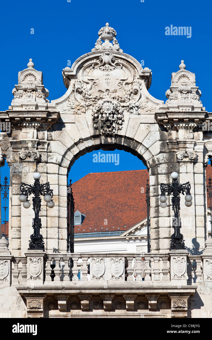 Budapest, Royal Palace-Habsburg Tor Stockfoto