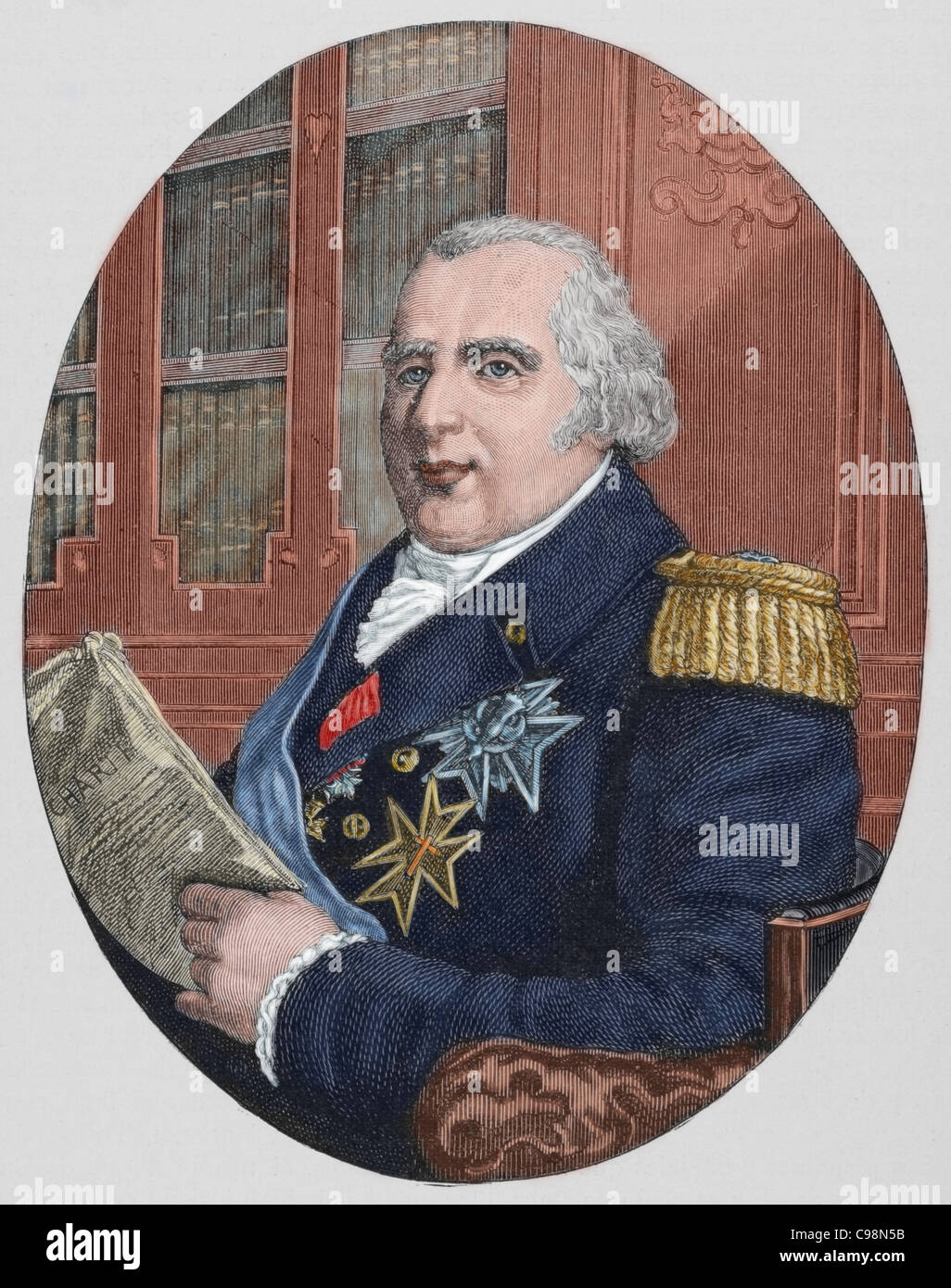 Louis XVIII (17551824). König von Frankreich von 1814 / 15 und 181524