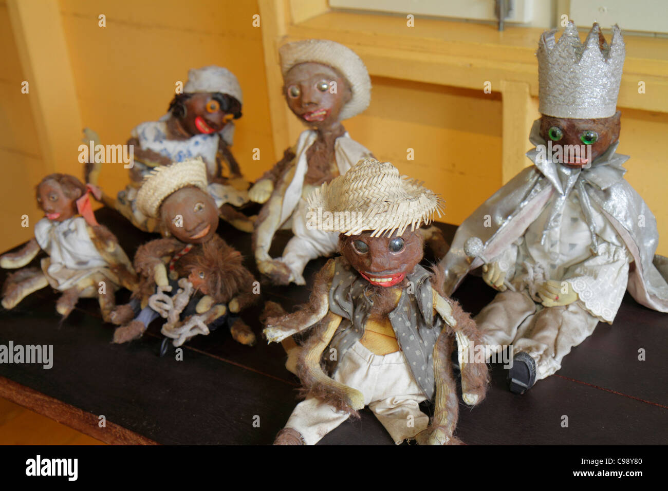 Willemstad Curaçao,Niederlande Lesser Leeward Antillen,ABC-Inseln,Otrobanda,Kurá Hulanda Museum,anthropologische,Puppenausstellung,Frau. Zanoni, A Stockfoto