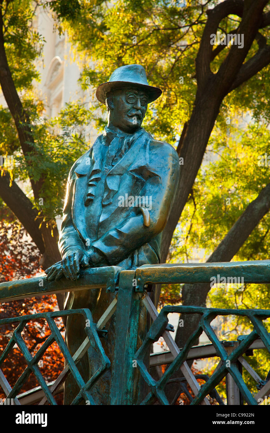 Budapest, die Statue von Imre Nagy, der ungarische Ministerpräsident Stockfoto