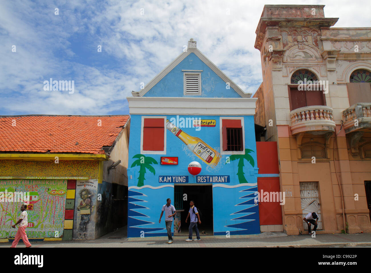 Willemstad Curaçao, Niederländische Lesser Leeward Antillen, ABC-Inseln, Otrobanda, Breedestraat, UNESCO-Weltkulturerbe, Schüler von Studenten Stockfoto