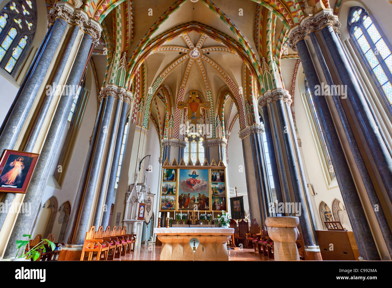 Budapest, Pfarrkirche (Belvárosi Plébániatemplom) Stockfoto