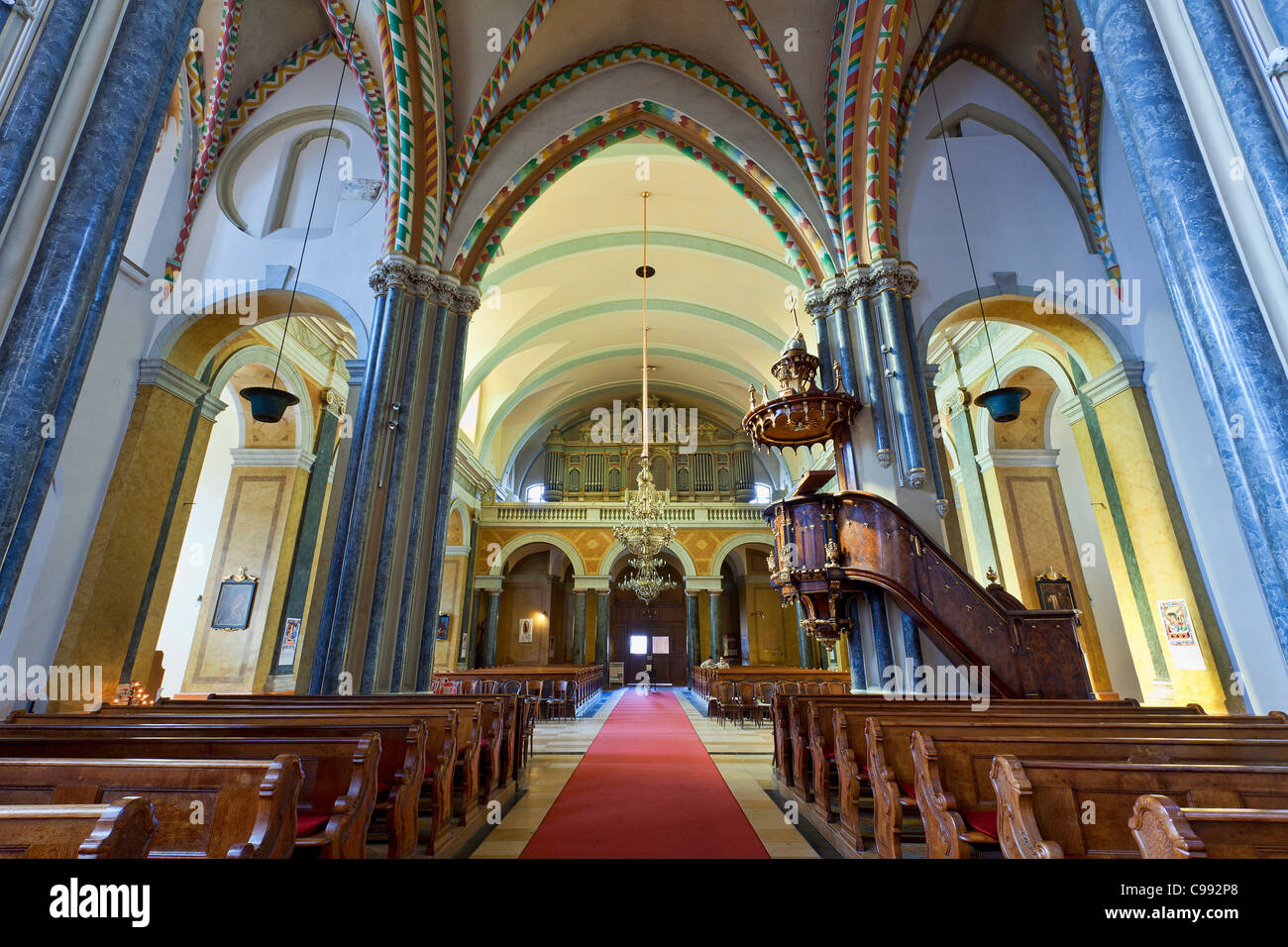 Budapest, Pfarrkirche (Belvárosi Plébániatemplom) Stockfoto