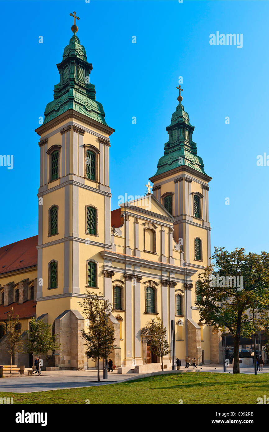 Budapest, Pfarrkirche (Belvárosi Plébániatemplom) Stockfoto