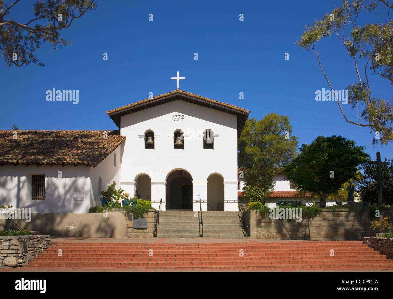 Kalifornien - Mission San Luis Obispo de Tolosa in der Innenstadt von San Luis Obispo. Stockfoto