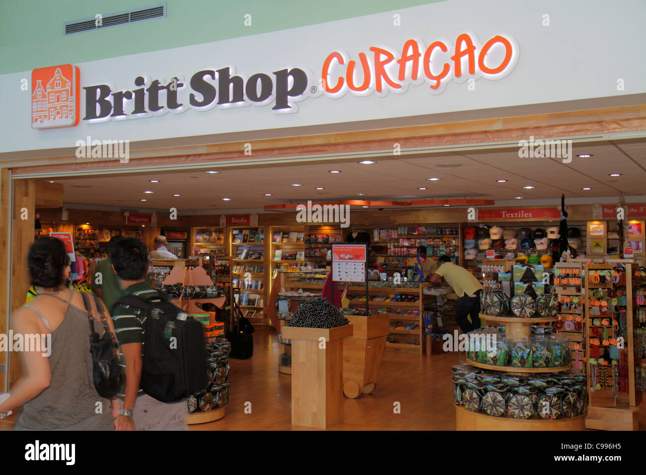 Curaçao, Niederlande Lesser Leeward Antillen, ABC-Inseln, Niederländisch, Curacao Hato International Airport, Britt Shop, Geschäft, Geschäfte, Unternehmen, Bezirk, Reise tr Stockfoto