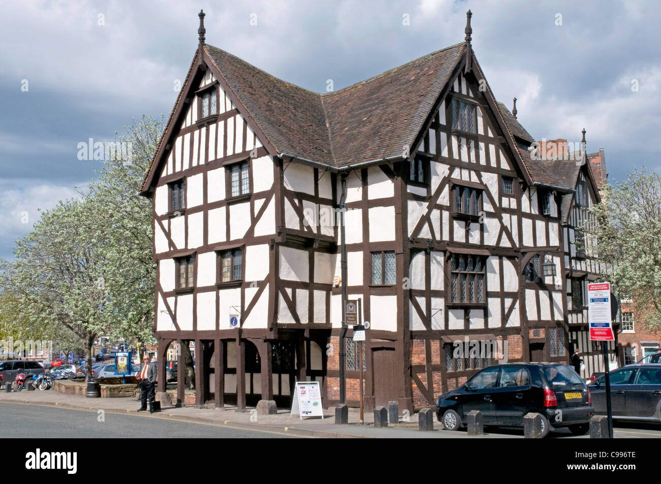 Tudor-Stil-Architektur in Shrewsbury, Shropshire Stockfoto