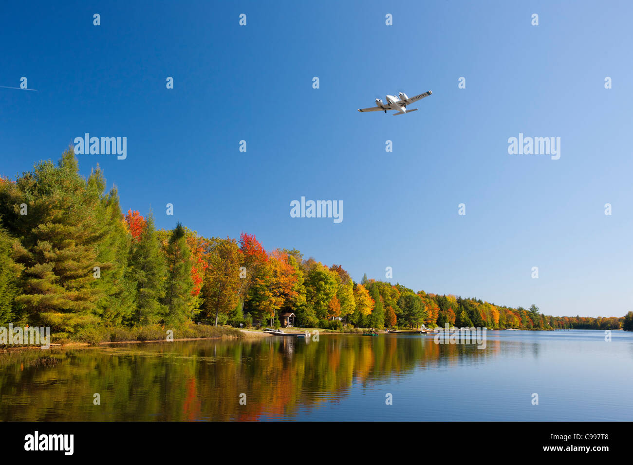 Herbst in Muskoka-Lake, Ontario, Kanada Stockfoto