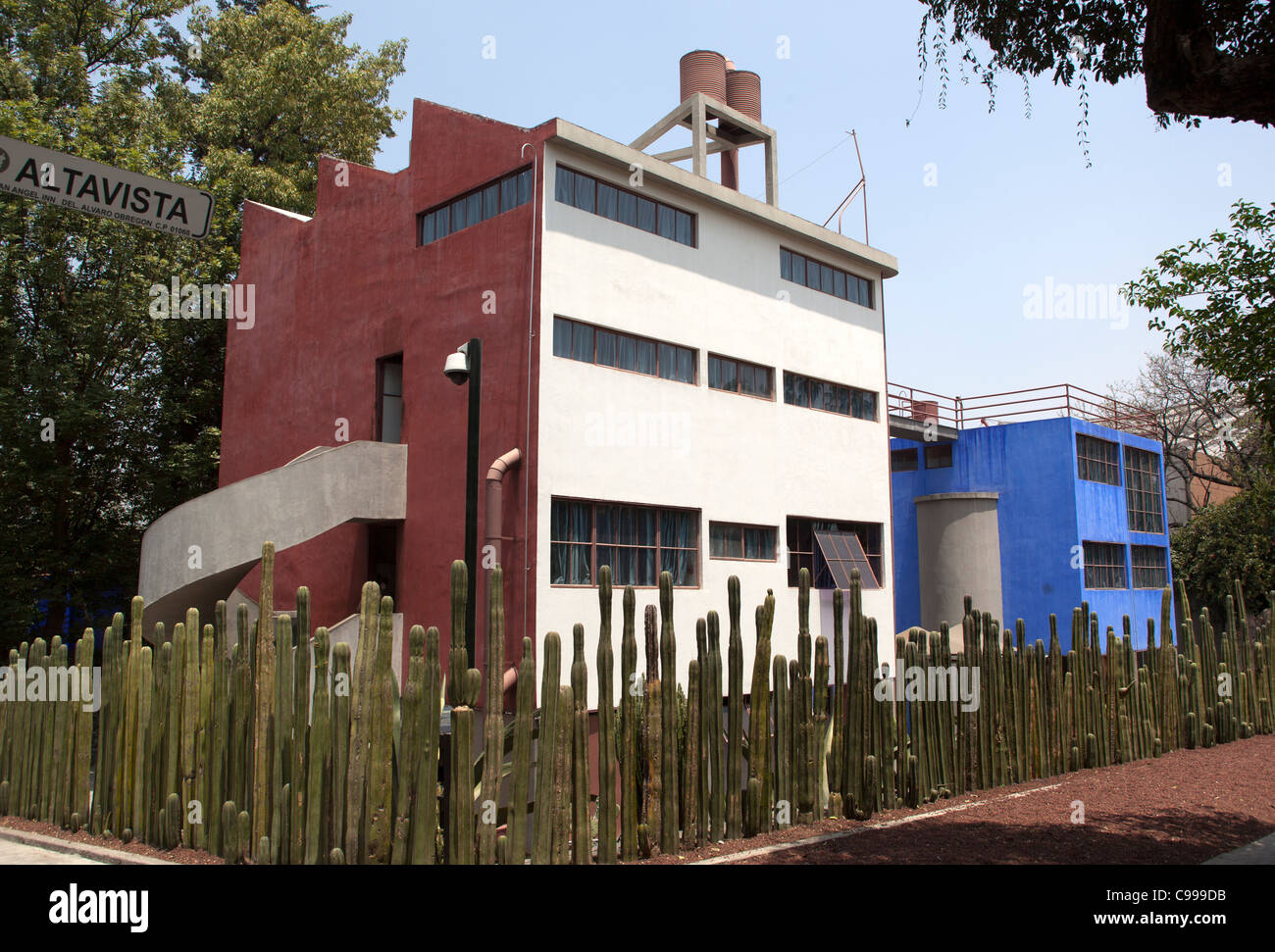 Diegos Haus - Museo Casa Estudio Diego Rivera y Frida Kahlo - Mexiko-Stadt Mexiko Stockfoto